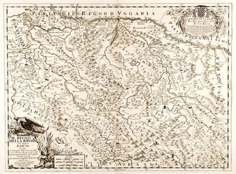 CANTELLI DA VIGNOLLA, GIACOMO: MAP OF SERBIA